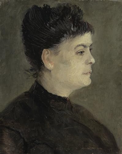 Van Gogh Portrait d'Agostina Segatori : Toile Vintage de 60x90cm pour l'Art Mural de Chambre