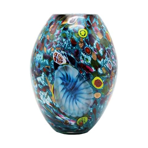 Dale Tiffany AV20349 Estrada Hand Blown Art Glass Vase, Multicolor Cover