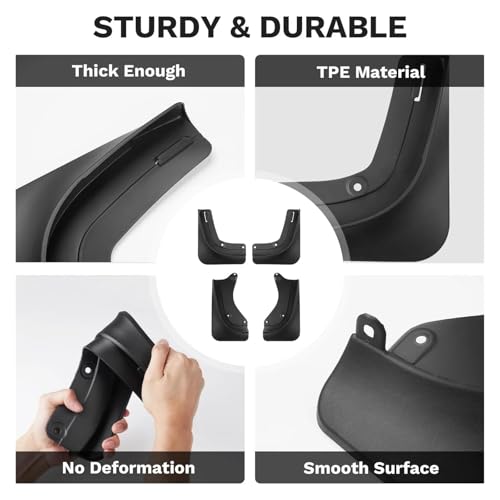 Salpicaderas Guardabarros para Tesla Model Y Juniper 2025: Kit de Flaps Barro Delantero Trasero 4