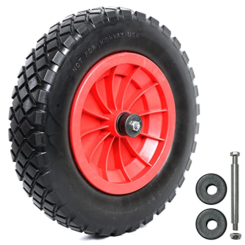 Woodside 14 Solid Tyre Replacement Wheel for Wheelbarrows Trolleys Carts etc Puncture Proof