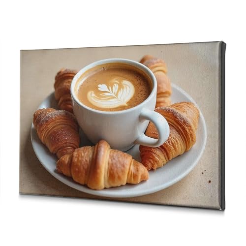 Tableau shabby chic cappuccino sur toile haut de gamme pour décoration murale de bain 20x30