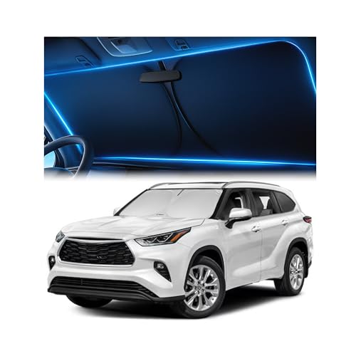 Windshield Sunshade for Toyota Highlander L LE XLE Limited Platinum 2020 2026 - No-Light-Pass...