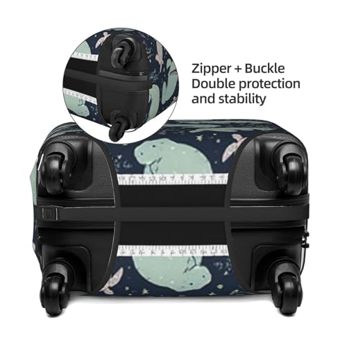 Luggage Cover Washable Elastic Suitcase Covers Manatee Animals Travel Baggage Cover Fashion Anti-scratch Suitcase Protector Decoraitve Covers Fits 18-32 Inch Luggages X-Large3