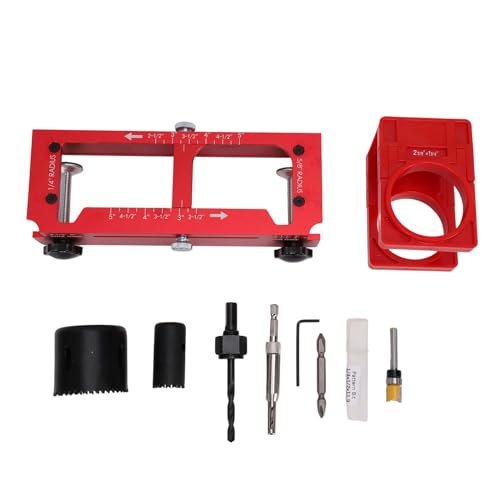 Kit d'installation de serrure de porte en aluminium FTVOGUE avec gabarit de charnière