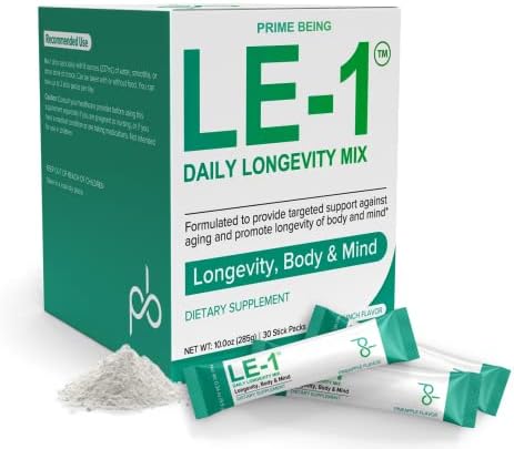 Prime Being LE-1™ – Daily Longevity Mix, Anti-Aging Supplement, Natural NAD+ Activator, Proprietary Blend, 30 Stick Packs Prime Being LE-1™ – Daily Longevity Mix, Anti-Aging Supplement, Natural NAD+ Activator, Proprietary Blend, 30 Stick Packs