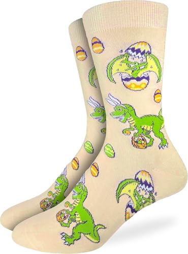 Good Luck Sock Mens Easter Dinosaur Socks Adult Shoe Size 7-12