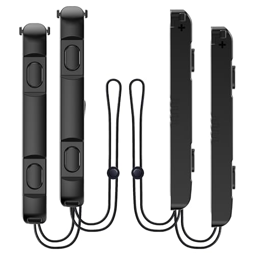 RHOTALL Wrist Strap for Switch 2 2025 Joycons, Controller Hand Grip Wrist Lanyard, Ergonomic Replacement Accessories for Switch 2 Joycon Controllers - 4 Pack Black