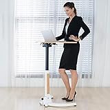 Hochwertiges Material: Hergestellt aus stabilem Eisenrahmen und MDF-Platte, extrem hohe Qualität und starke Haltbarkeit. Verbesserte Räder erleichtern das Bewegen des Rednerpults an den gewünschten Ort.