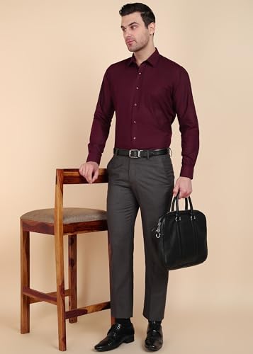 Image of 7-DAYS Men's Premium Formal Shirt - Cotton Blend, Regular Fit, Full Sleeve, with Pocket, Durable & Easy Care - Perfect for Office Wear