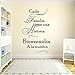 Classic Citanti Spagnoli Adesivo da parete per soggiorno Famiglia Impermeabile Spagnolo Spagnolo Frase Decorazione della casa Decalcomania da parete in vinile 42x67cm