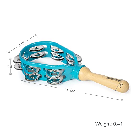 MUSICUBE Hand Held Beat-Shaped Percussion Tambourine #TOP27