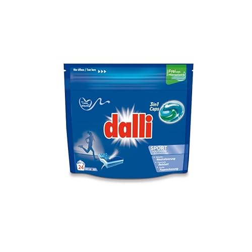 Dalli 3in1 Waschmittel Caps – 24 Waschladungen | Vollwaschmittel, Color, Sport & Outdoor oder Black Wash | Waschmittel Pods mit Frischeduft – 1 Cap pro Wäsche (Sport & Outdoor)
