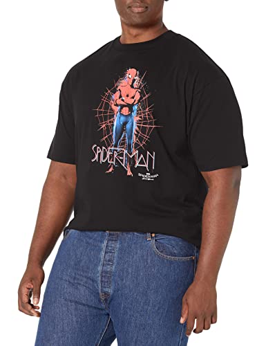 T-shirt Spider-Man Marvel noir 4XL vêtement geek grande taille