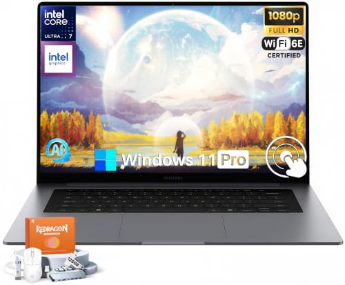 Image of Samsung Galaxy Book6 Copilot+ Laptop, 16 inch FHD+ 120Hz IPS LED Touchscreen Laptop, Intel Core Ultra 7 355U (up to 4.7GHz), 16 GB LPDDR5X RAM, 512 GB SSD, Long Battery Life, Windows 11 Pro, Gray