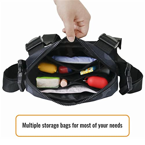 Bolsa de Peito Masculina Ozgkee Bolsa de Cintura para Rádio Com Orifício para Telefone Mãos Livres P