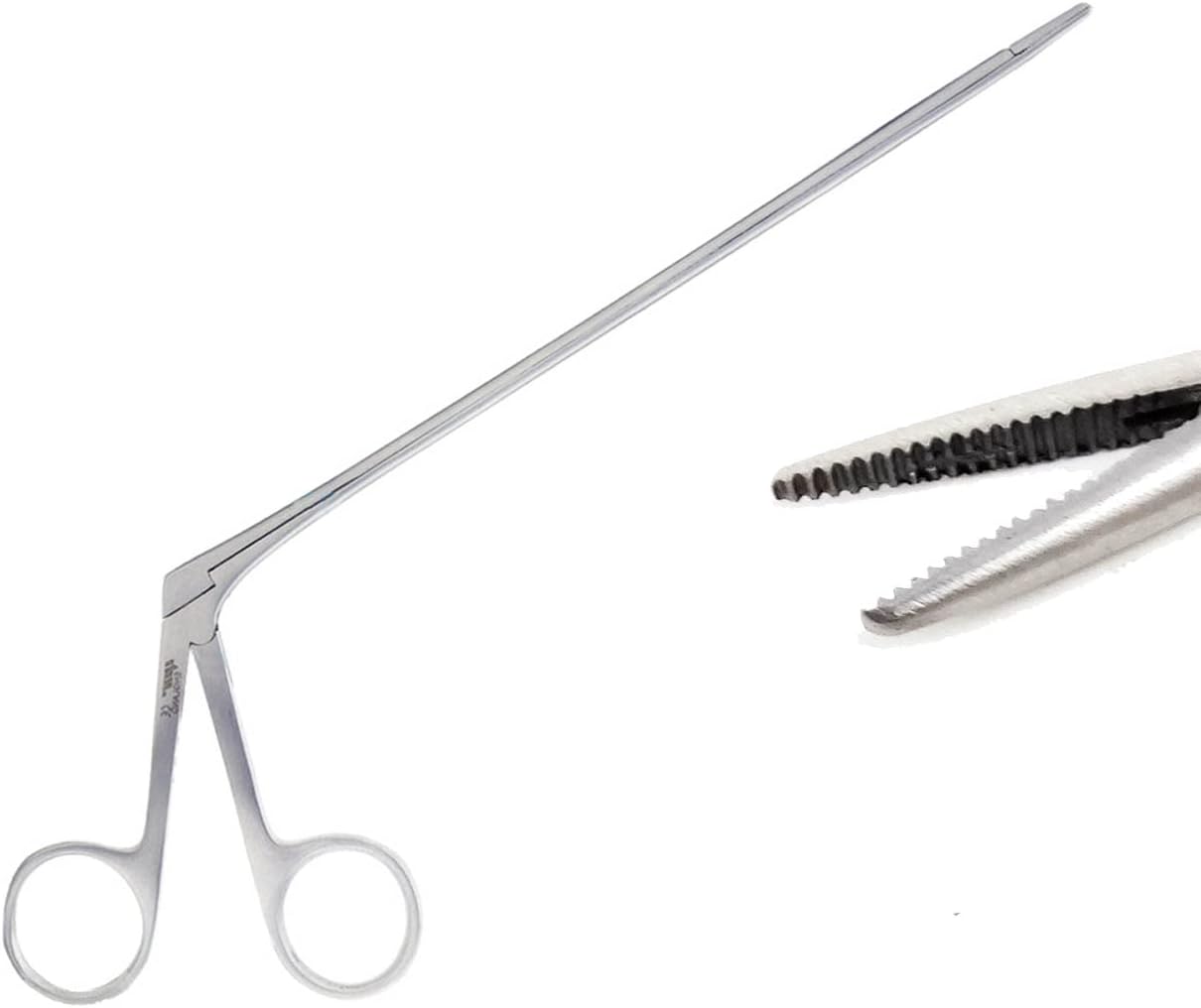 Premium Autoclave-able ENT Ear Alligator Forceps Ear Wax Removing Tools Shank Serrated Straight Made of Premium Grade Stainless Steel (8 Inches)