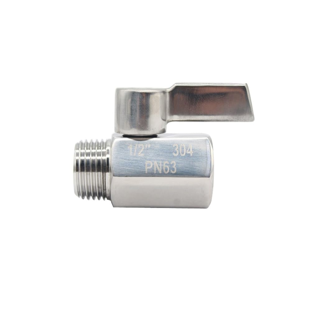 Valvola A Sfera In Acciaio Inox 304 1/4 Di Pollice NPT - Filetto Maschio/Femmina Per Acqua