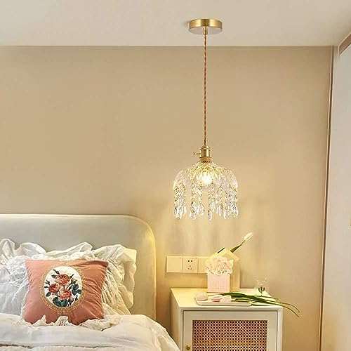 Lámpara colgante de cristal elegante con cable ajustable 5