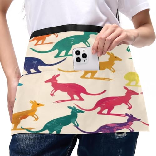 Tablier court de chef multicolore avec poches pour restaurant - 4