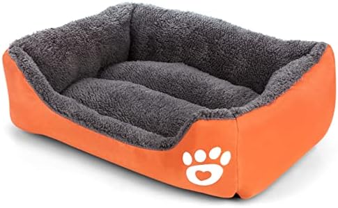 ALLSOPETS Dog Bed Pets Cats Bed Warm Comfortable Pet Bed Super Soft Pet Sofa Bed XL L M for Medium Dogs Cats Small Pets Grey