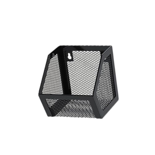 MagiDeal Panier à épices Suspendu, Panier de Rangement Mural Multifonctionnel, Organisateur de Cuisine pour Maison de Ferme, Garde-Manger, Salon, Noir 1 Grille