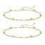 D- Ankle Bracelets- Gold