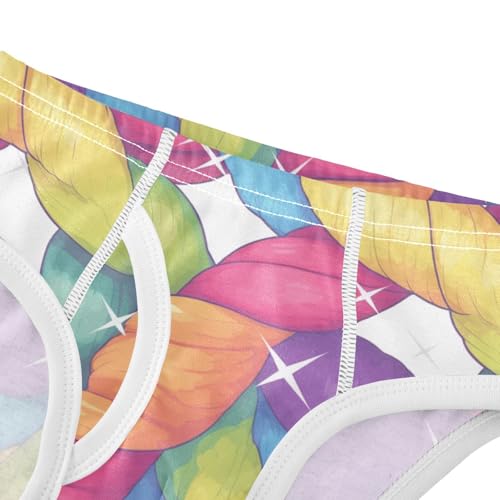 KLL Realistic Knitted Illustration Rainbow Texture Little Boys Soft Underwear Cute Undies4