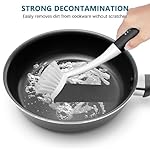 SetSail Dish Brush Set of 3 with Bottle Brush, Dish Scrub Brush with Long Handle Deep Cleaning Handle Brush with Scraper Tip for Kitchen Sink Dishes Bottle Cup Pot and Pans Tile Lines, Black - Image 4