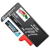 Dlyfull 電池チェッカー 正負極磁石式固定 電池落下防止 電池残量チェッカー AA/AAA/C/D/9V対応 バッテリーチェッカー 電源不要 日本語説明書付き