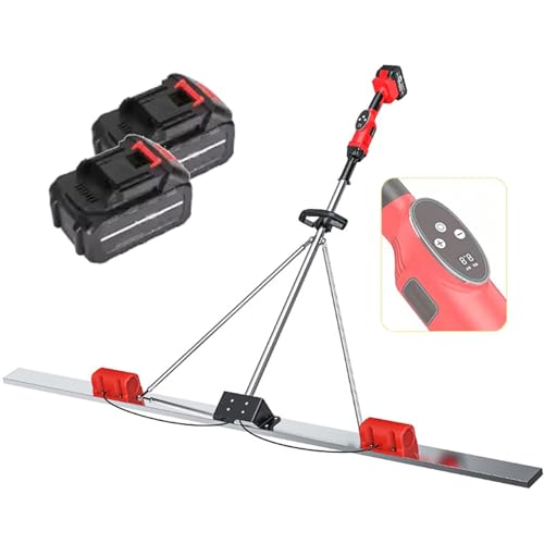 Outil Vibrant pour Béton RèGle Nivellement Ciment Chape éLectrique Kit vibratoire pour Chape en Kit vibratoire pour Chape en Finition de sans Fil - 6000 TR/Min Règle en Acier inoxy