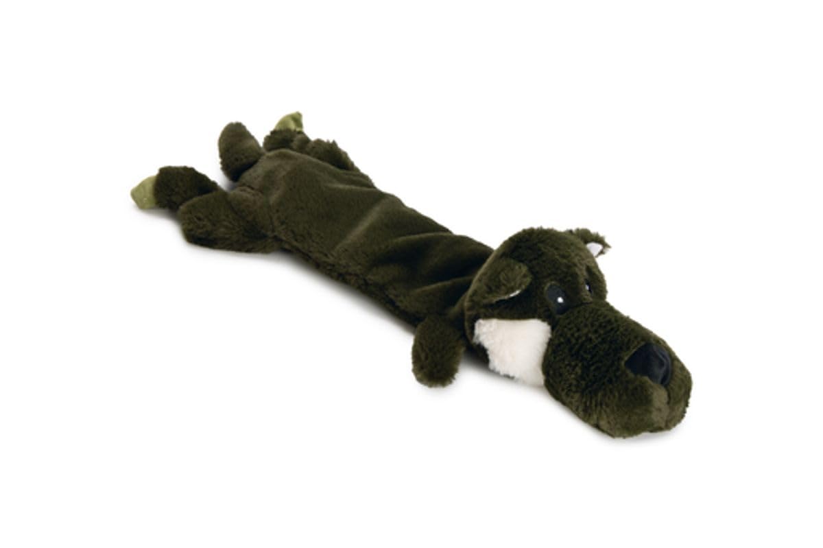 Beeztees Köpek Oyuncağı, Sesli, Elastik, Kurt, Peluş, Koyu Yeşil, 50x26x10cm