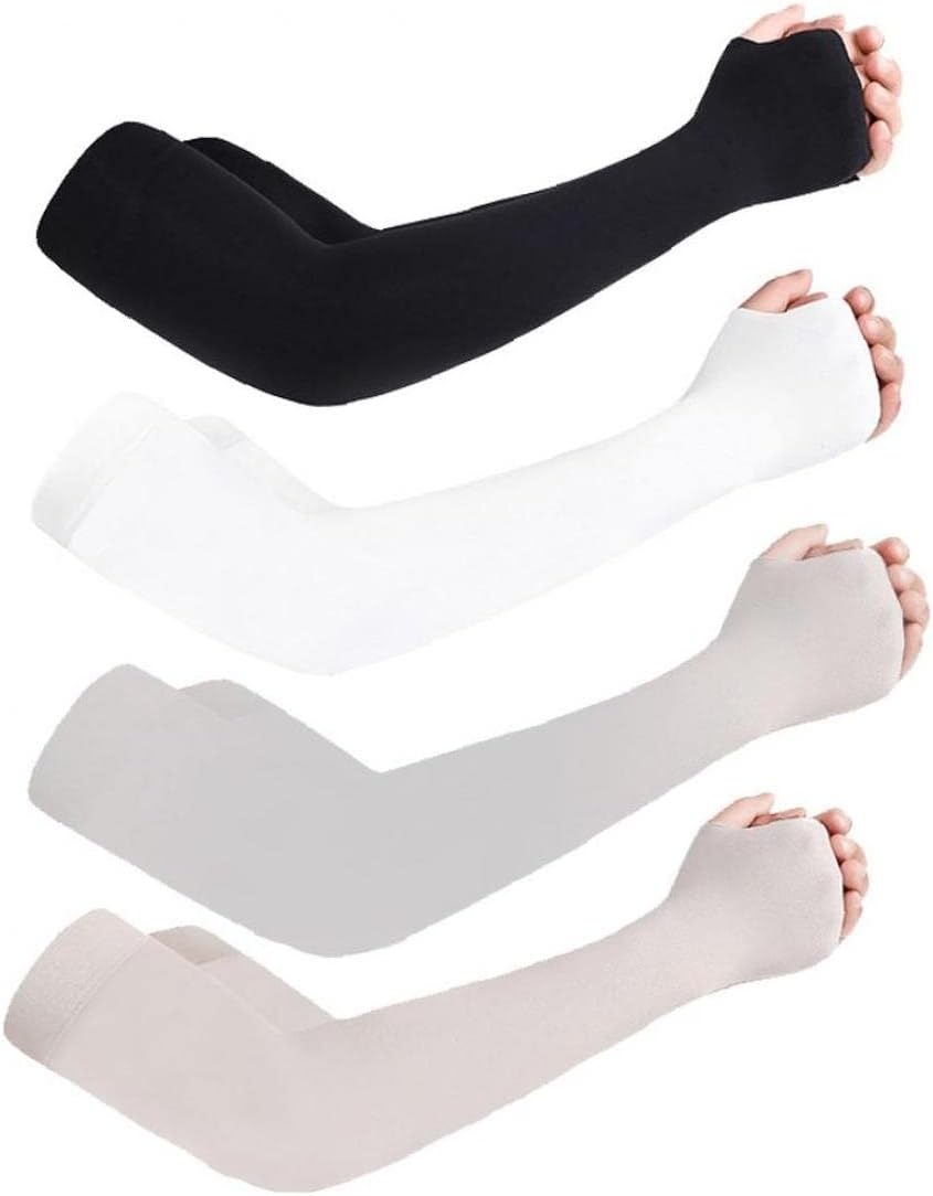 アームスリーブ Uvカットスリーブ サンブロックアームカバー 親指穴付き 日焼け防止 Uv保護 サイクリング ランニング 釣り 登山用 4ペア まとめ買い特価 アームスリーブ Uvカットスリーブ サンブロックアームカバー 親指穴付き 日焼け防止 Uv保護 サイクリング ランニング 釣り 登山用 4ペア まとめ買い特価