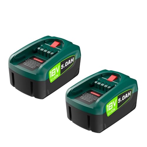NIUNIUA LINGYUE 18V Li-Ion Replacement Battery - Compatible with Bosch PBA/PSB/PSR Home & Garden Tools, Gardena P4A Cordless Power Tool Batteries Packs(2 Battery 5000 mAh)