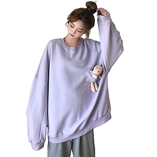 Sweatshirt mode Harajuku pour femme avec sweat à capuche ample hiver et imprimé fleur