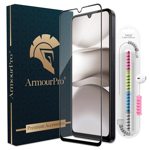 Image of ArmourPro Military-Grade Tempered Glass for Redmi 15C - 9H Anti Scratch, Edge-to-Edge Coverage, HD Clarity, Smooth Touch, Case Friendly, Easy Installation Kit with Cable Protector