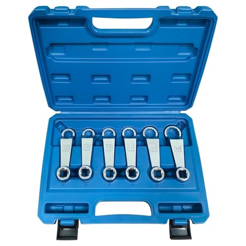 JEUCLEL 6PCS Engine Motor Mount Socket Rear Camber Adjusting Wrench Suitable for Most Car Models, 16mm 17mm 18mm 19mm 21mm 24mm Engine Fixing Screws Oil Filter Removal Wrench Kit, Wheel Alignment