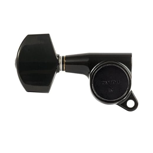 Gotoh Schaller-Style - Clavijas de afinación (3 izquierda y 3 derecha), color negro