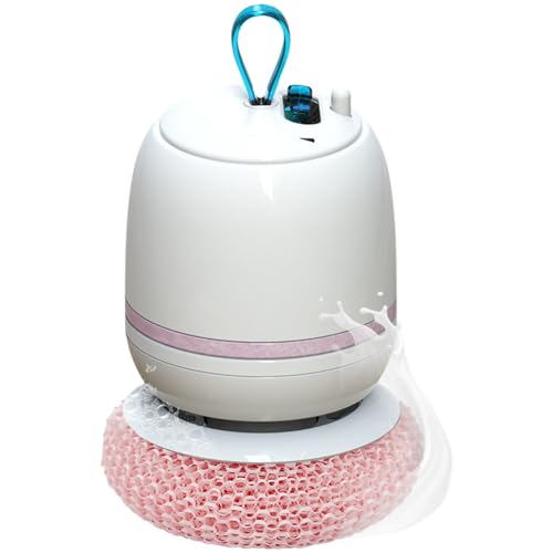 Wlinfetity USB Powered Electric Dishwashing Ball, Wireless Rechargeable Scrubber with Automatic Detergent Dispensing, 360-Degree Cleaning, 205 RPM Motor, Silicone & Plant-Based Hive Fiber, for Kit