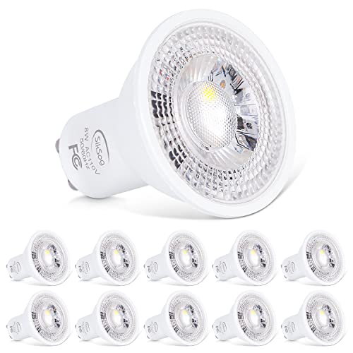 SikSog GU10 LED Light Bulb 2700K Warm White, 70W Halogen Equivalent, Non Dimmable, 120° Beam Angle Flood Lights, LED Bulbs for Recessed Track Lighting 720LM, CIR≥85, Pack of 10