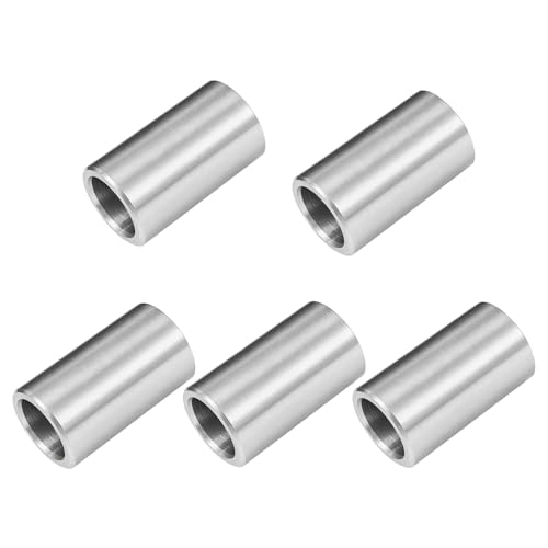 Jerhyun 5 Piezas Casquillos Distanciadores de Acero Inoxidable, 12mm ID x 16mm OD x 30mm L Distanciadores de Columna Redondas Inoxidable para Construcción y Otras Industrias Mecánicas (Φ12*16 * 30)