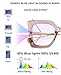 FEISEDY Oversized Square Blue Light Blocking Glasses Eye Strain Glare Pearl Inlay Arm Cat Eye Fashion Eyewear B2639