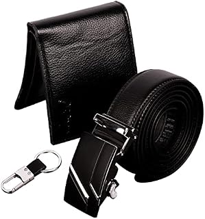 Hisonwel Elegant Men's Gift, Black Leather Belt Fashion Sunglasses Keychain Men's Gift Set, Best Mens Gift