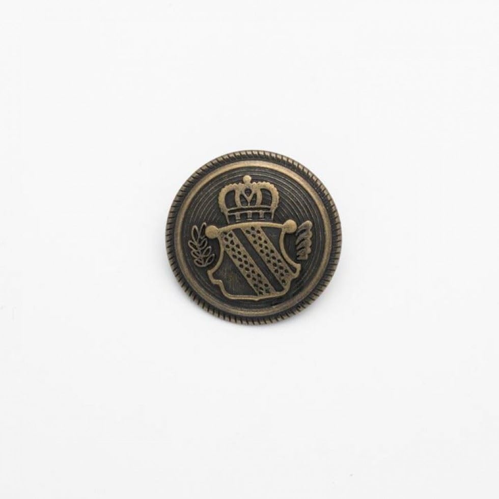 Metal Shield Buttons Suitable for Dressmaking - Size 20mm - Sold in Packs of 50