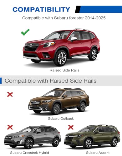 image for Wonderdriver Lockable Roof Rack Cross Bars Compatible with Subaru Fore