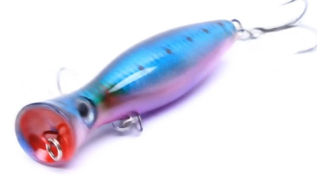 FISHING LURES One Large Topwater Popper 4.75 in/1.5 oz. Artificial Seal 3D Eyes Hard Popper with Hooks and Ring for Saltwater Offshore, Surf Fishing Bass : Sports & Outdoors