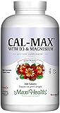 Calcium 1000 mg with Vitamin D3 (400 IU) and Magnesium (750 mg) - Cal Max Dietary Supplement for...