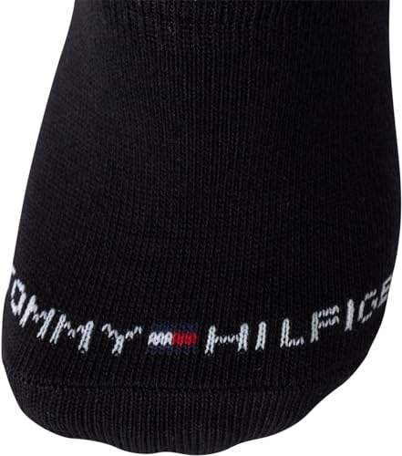 Tommy Hilfiger Women's TH Logo No-Show Sneaker Liner Socks - 6 Pack (One Size, Black)3