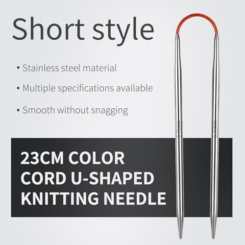 US1.5/2.5mm9-inchFlexibleCircular Double-Pointed KnittingNeedles,3-PieceSet - 2