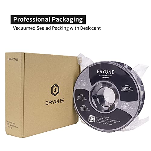 ERYONE-PETG-Filament-175-mm-3D-Printer-Filament-PETG-003-mm-1-kg-SpoolGlitter-Silver