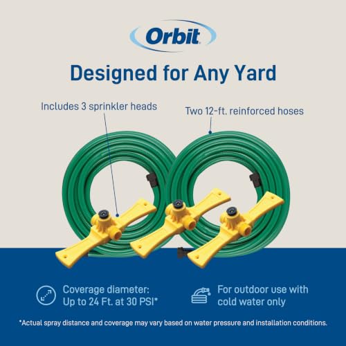 Orbit Port-A-Rain Hose Watering Sprinkler System, Green - 58092 - image 6